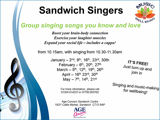 Events at Age Concern Sandwich