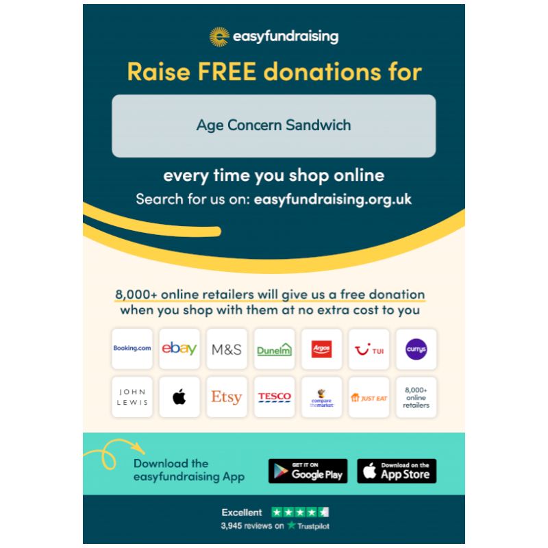 Easyfundraising - brands donate to us when you shop - Age Concern Sandwich