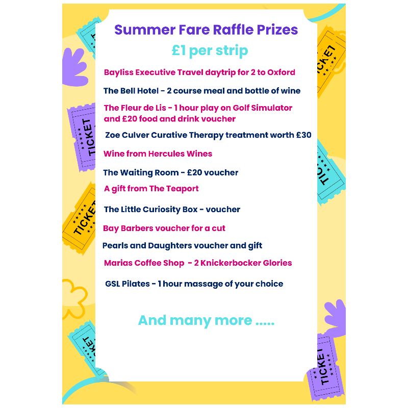 Summer Raffle Launches with Wonderful Support from Local Businesses - Age Concern Sandwich